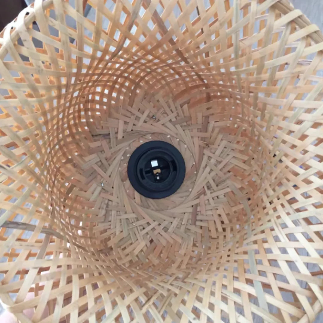 Luminária de Teto Bambu Artesanal Iluminação sofisticada