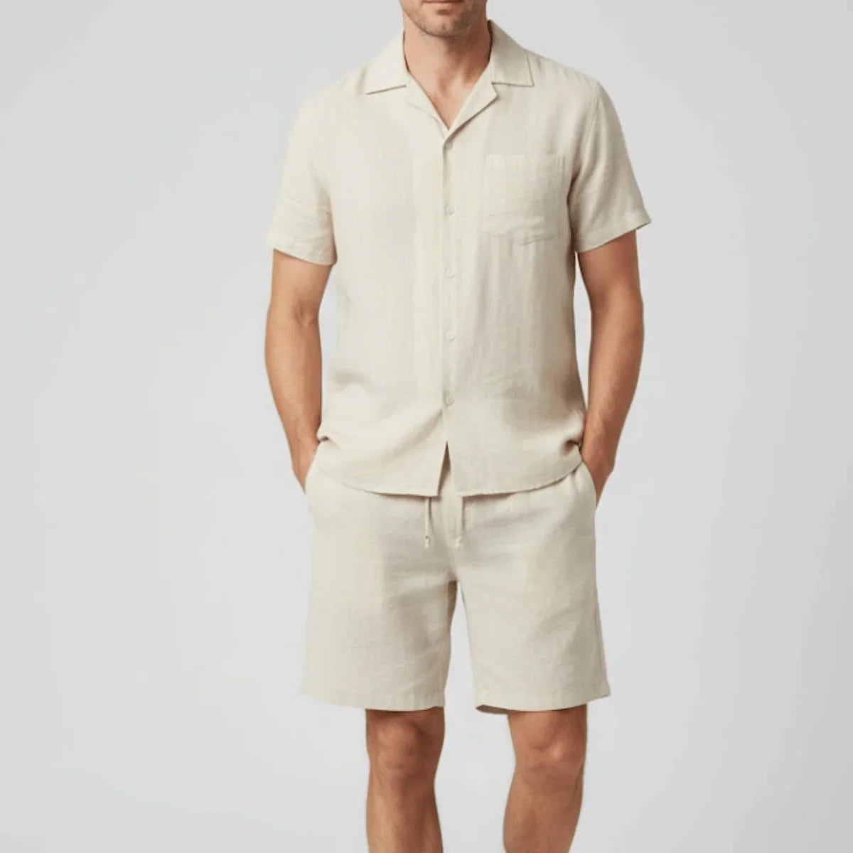 Conjunto de Praia Masculino em Linho