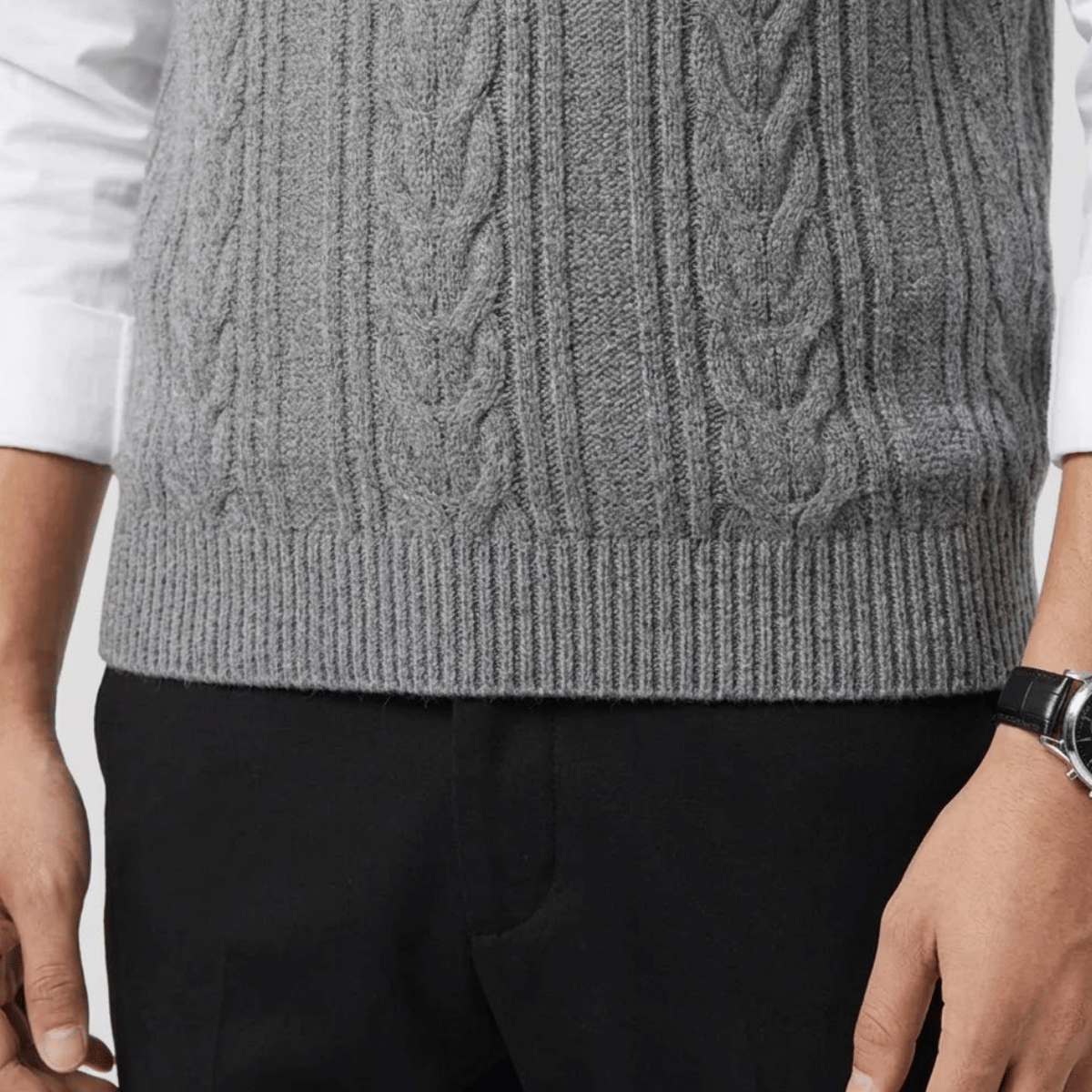 Colete Masculino de Tricot em Lã