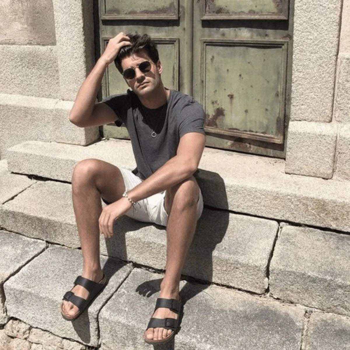 Sandália Papete Masculina Preta