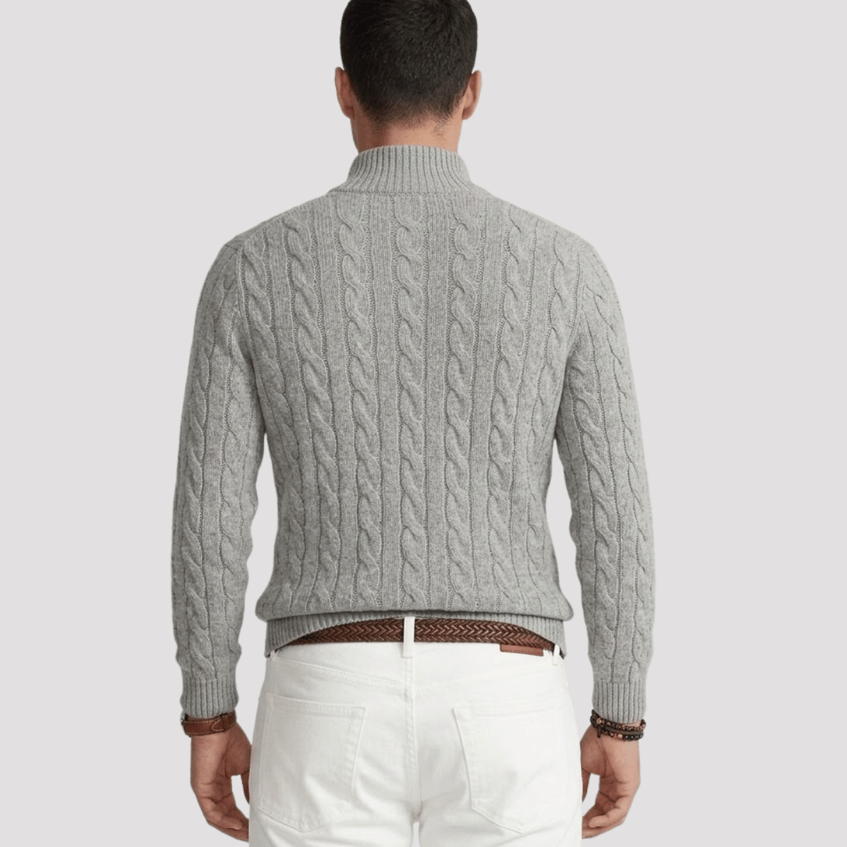 Suéter Quarter Zip Masculino Texturizado