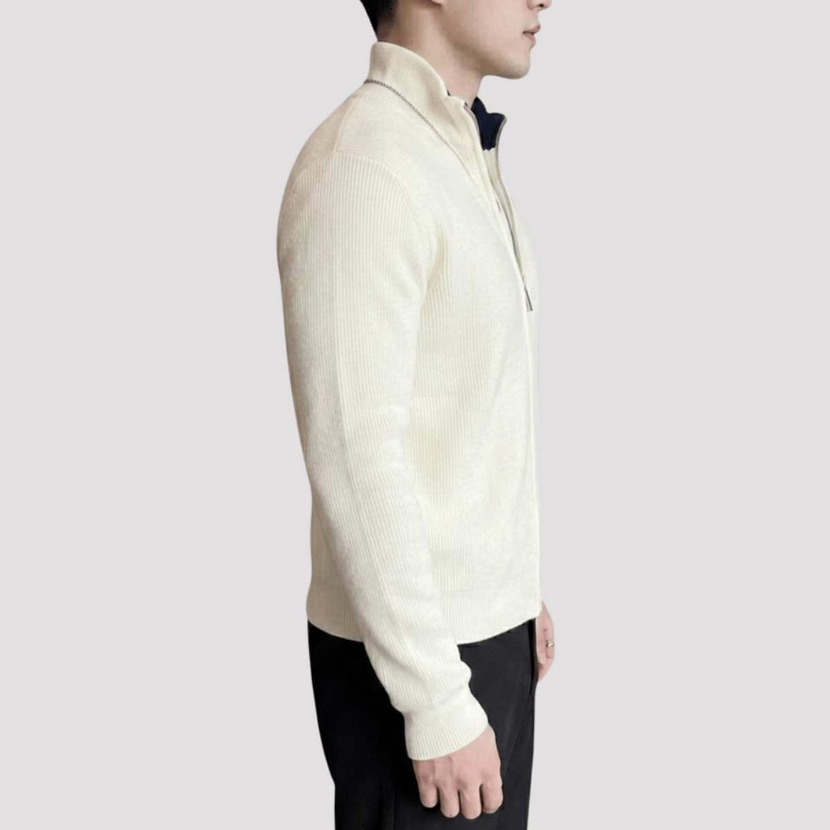 Cardigan Masculino de Tricot com Zíper