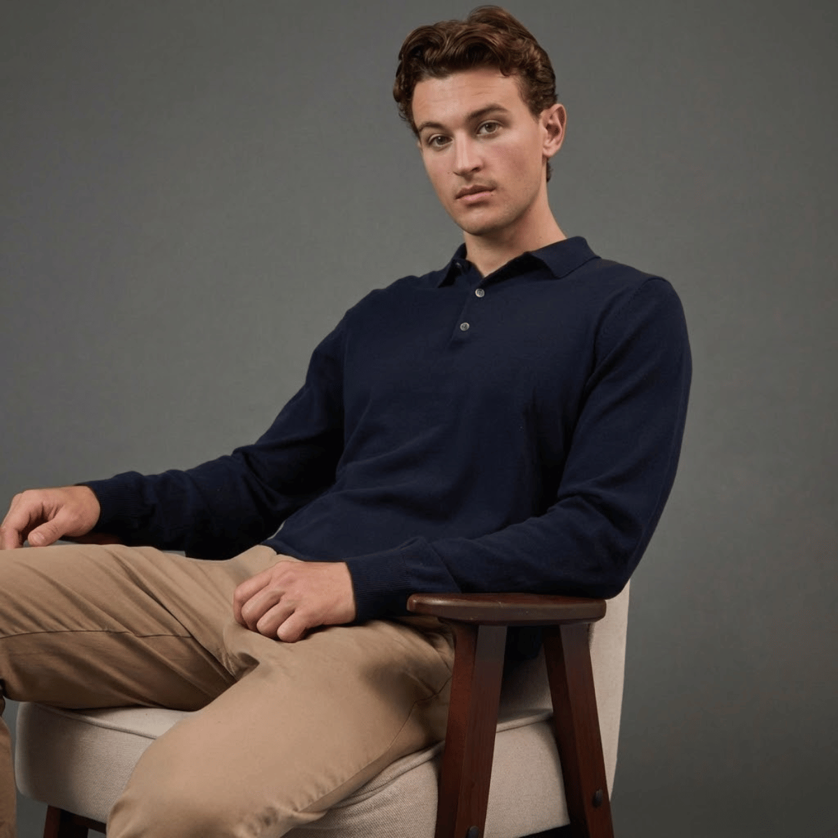 Camisa Polo Masculina Manga Longa