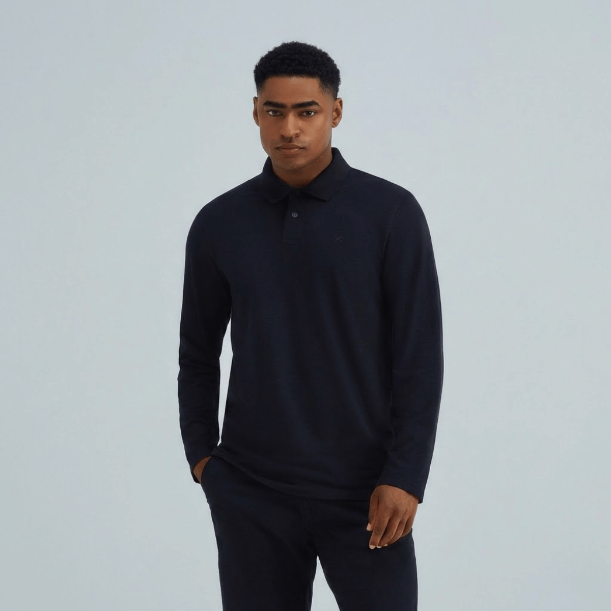 Camisa Polo Masculina Manga Longa