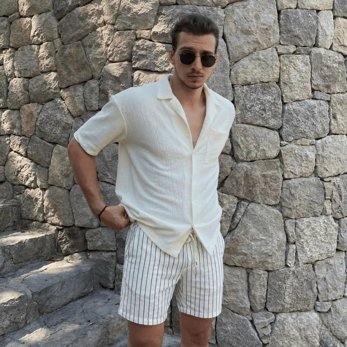 Bermuda Masculina Listrada Casual