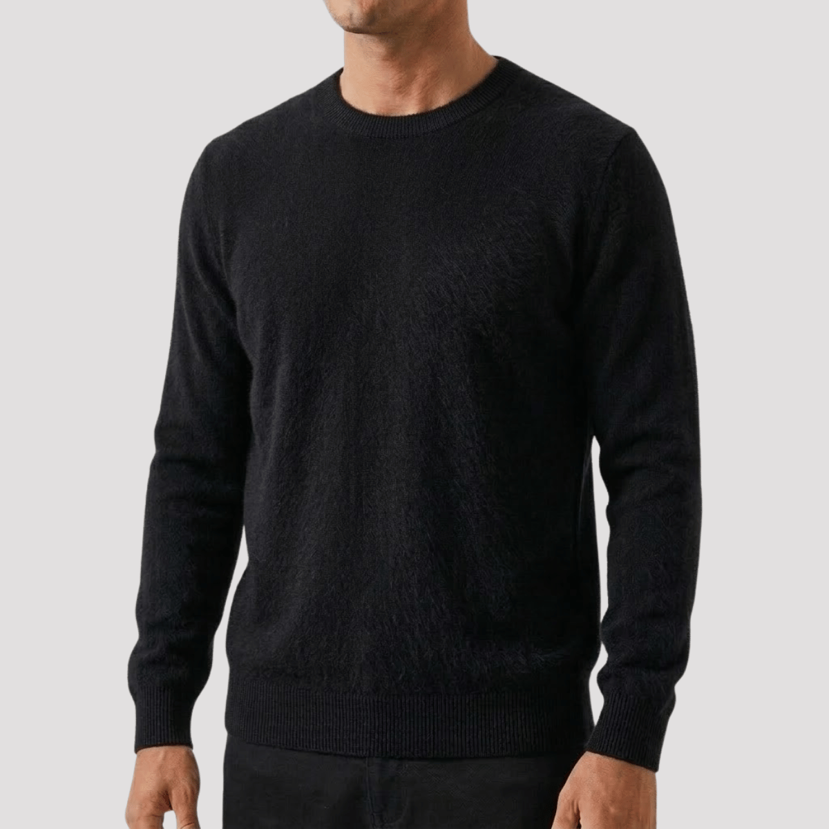 Suéter Masculino de Caxemira Gola U