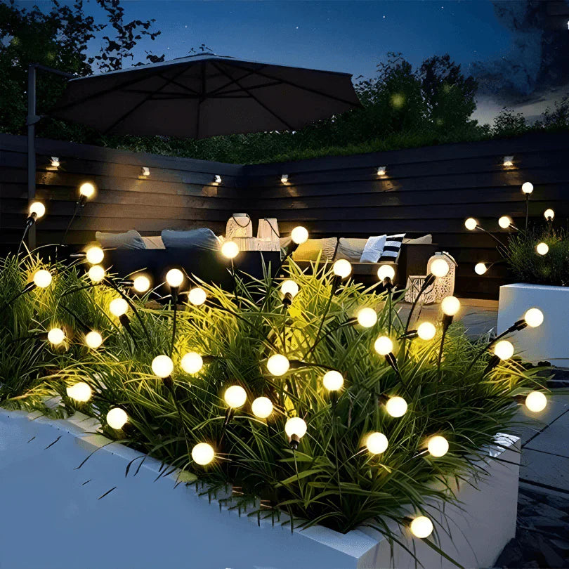 Luminária Solar LED Estilo Vaga-Lumes Iluminação Encantadora para Jardim e Varanda