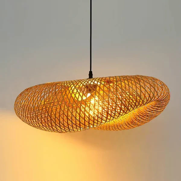 Luminária Pendente Bambu Rattan Honolulu