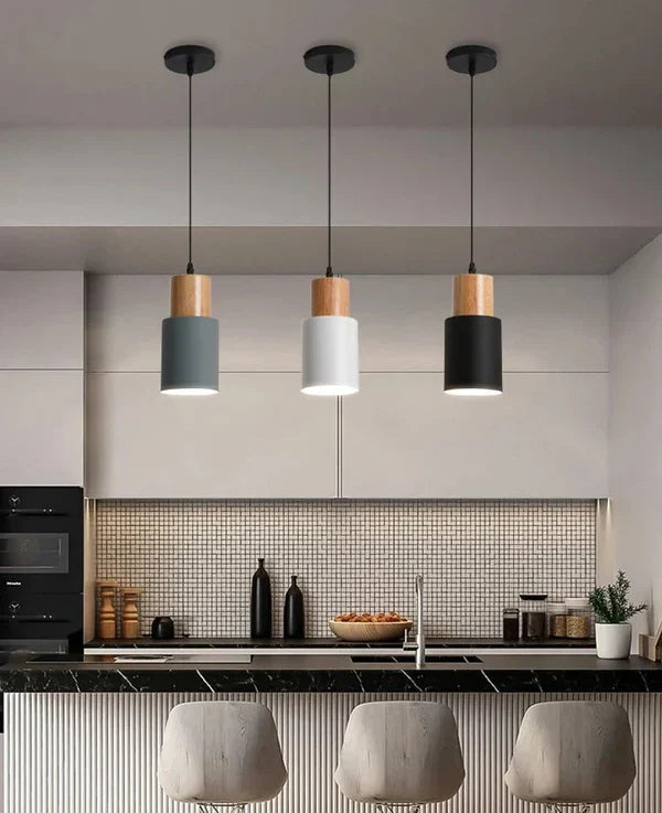 Luminária Pendente Minimalista Aurea Elegância Natural para Ambientes Sofisticados