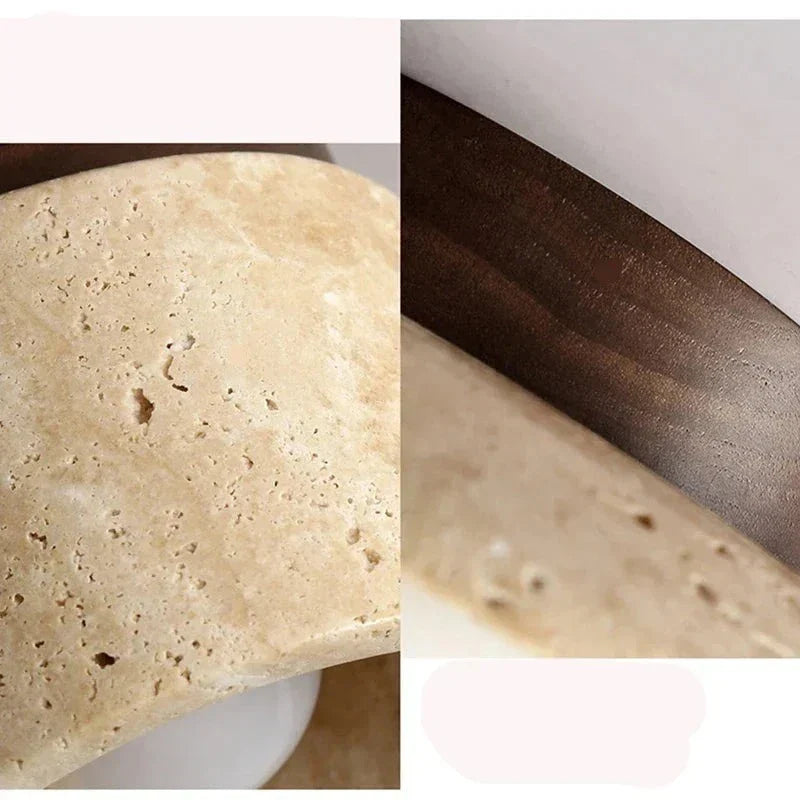 Lustre Pedra Travertino Luminária de Teto