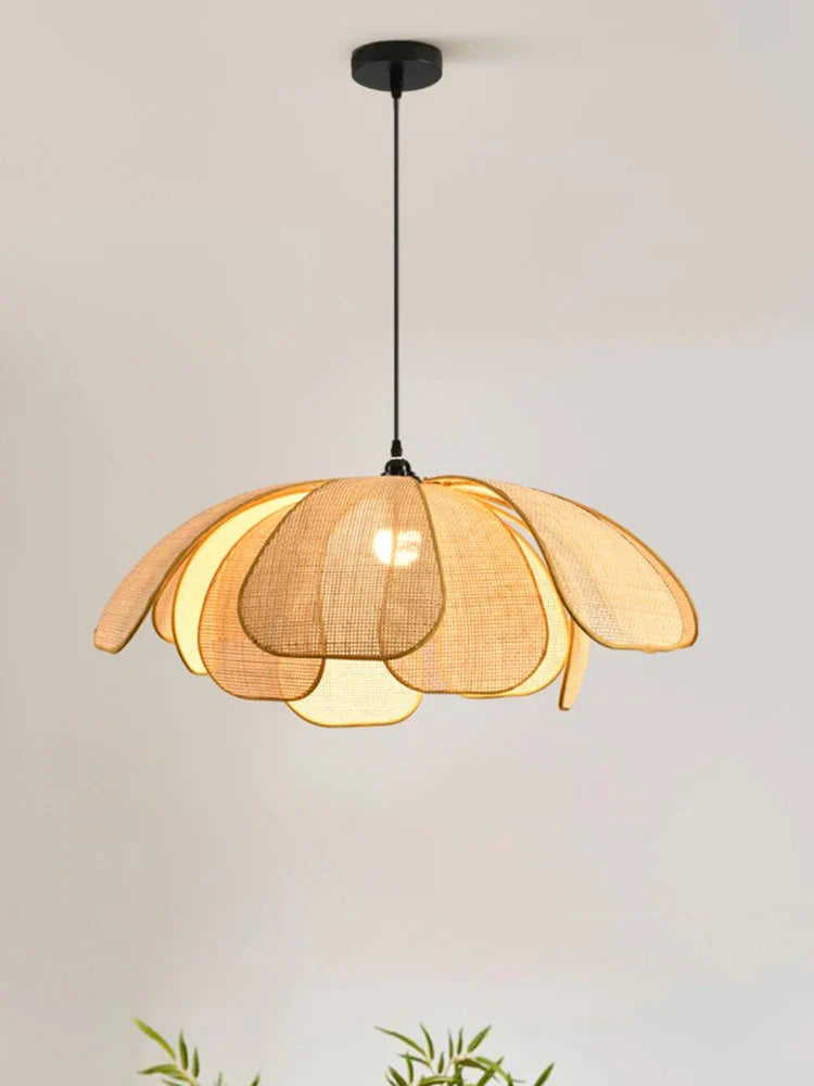 Luminária Pendente Minimalista Rattan