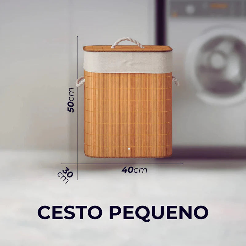 Cesto Grande de Bambu com Forro - Funcionalidade e Estilo