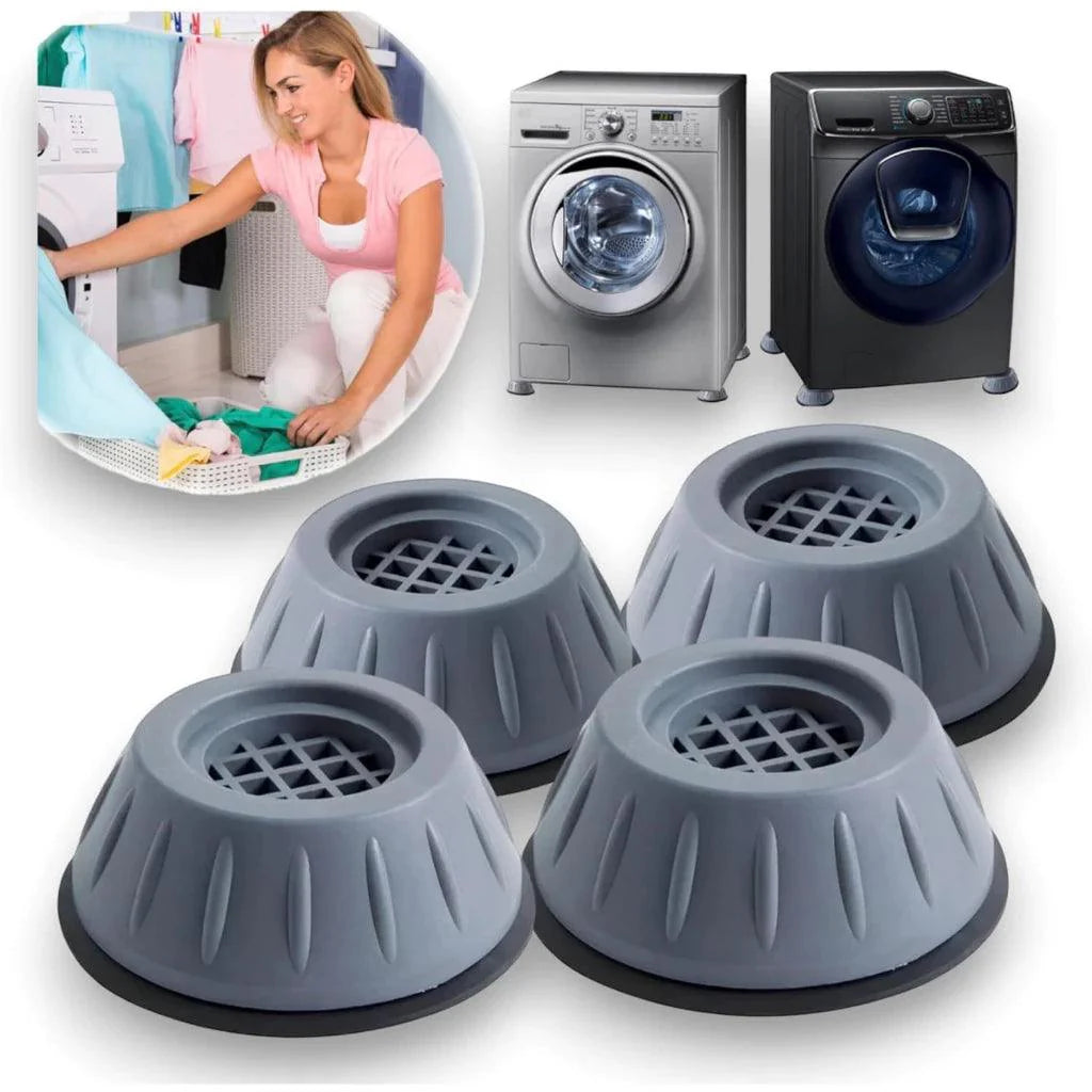 Kit 4 Pés Anti Vibração para Máquina de Lavar – Estabilidade e Silêncio