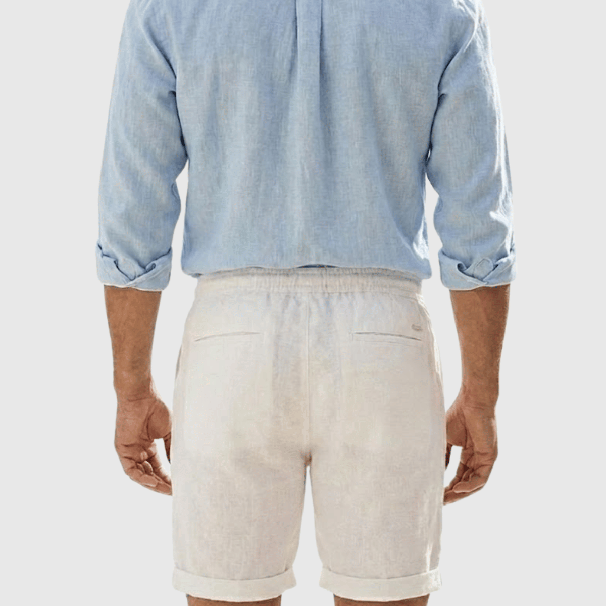 Bermuda de Linho Masculina Reta