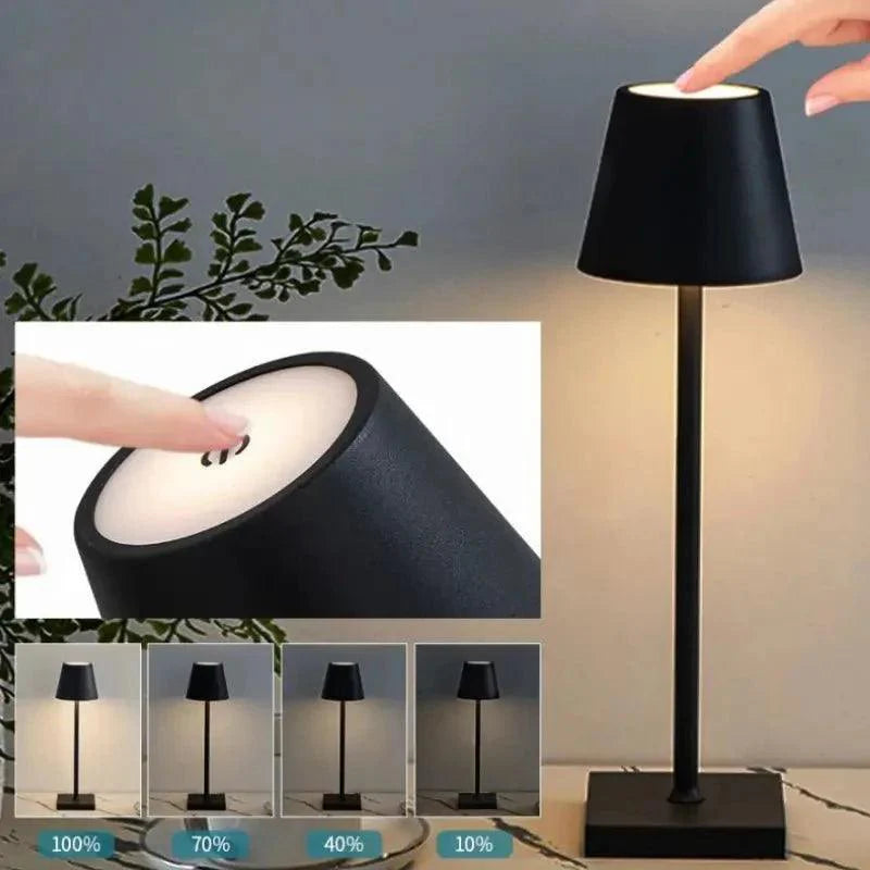 Luminária de Mesa Sem Fio Decorativa Dimerizável | Elegância e Iluminação Perfeita