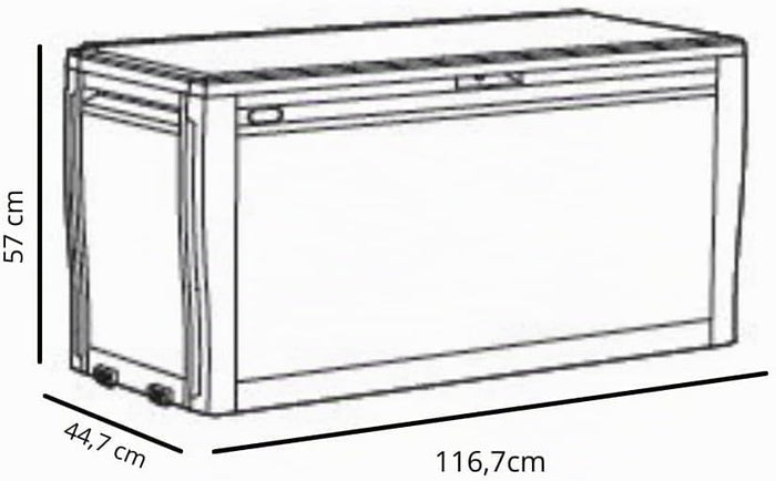 Keter Comfy Deck Box Baú Multiuso 270L Marrom