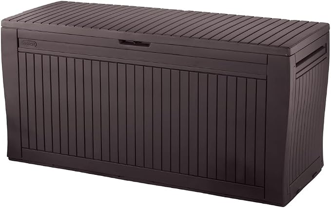 Keter Comfy Deck Box Baú Multiuso 270L Marrom