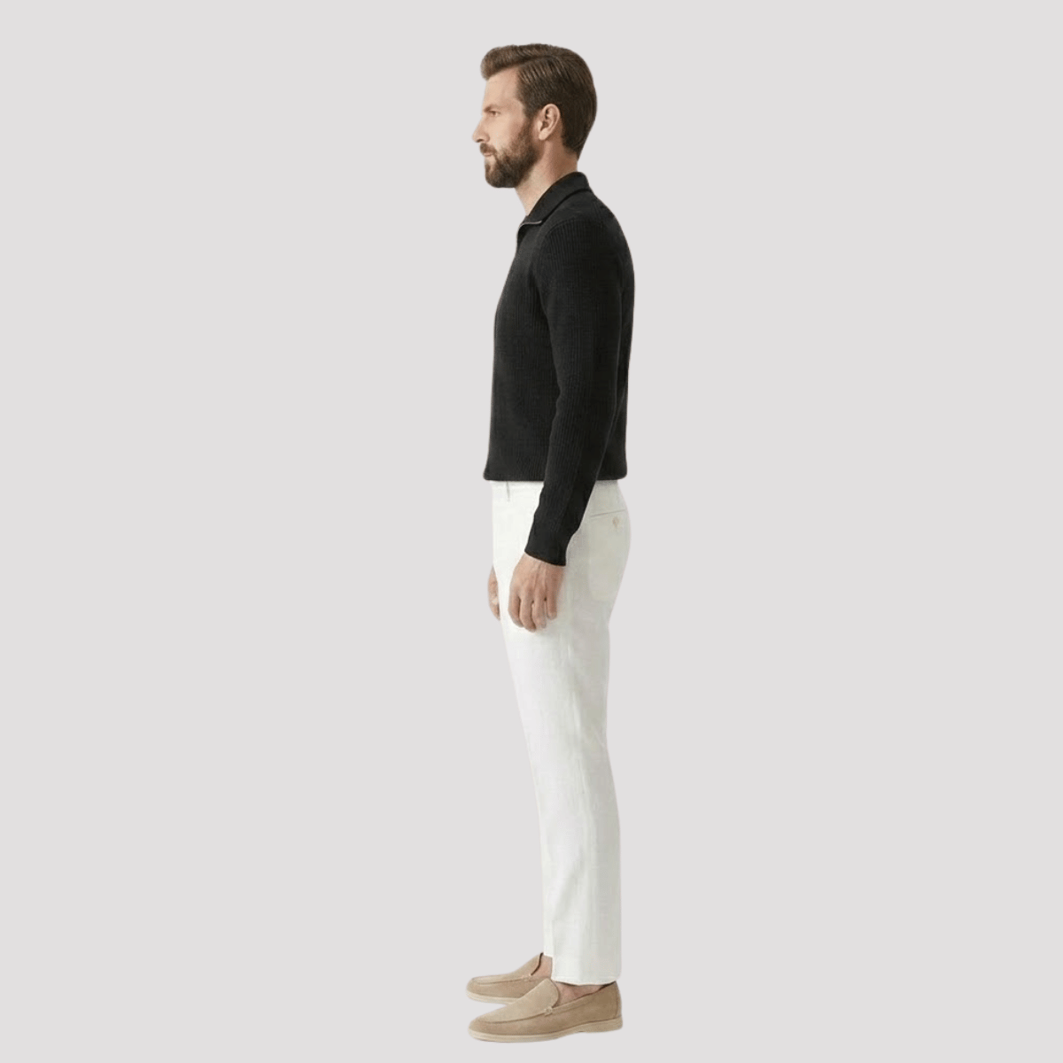 Conjunto Jaqueta Cacharrel Masculina com Zíper + Mocassim Loafer de Camurça