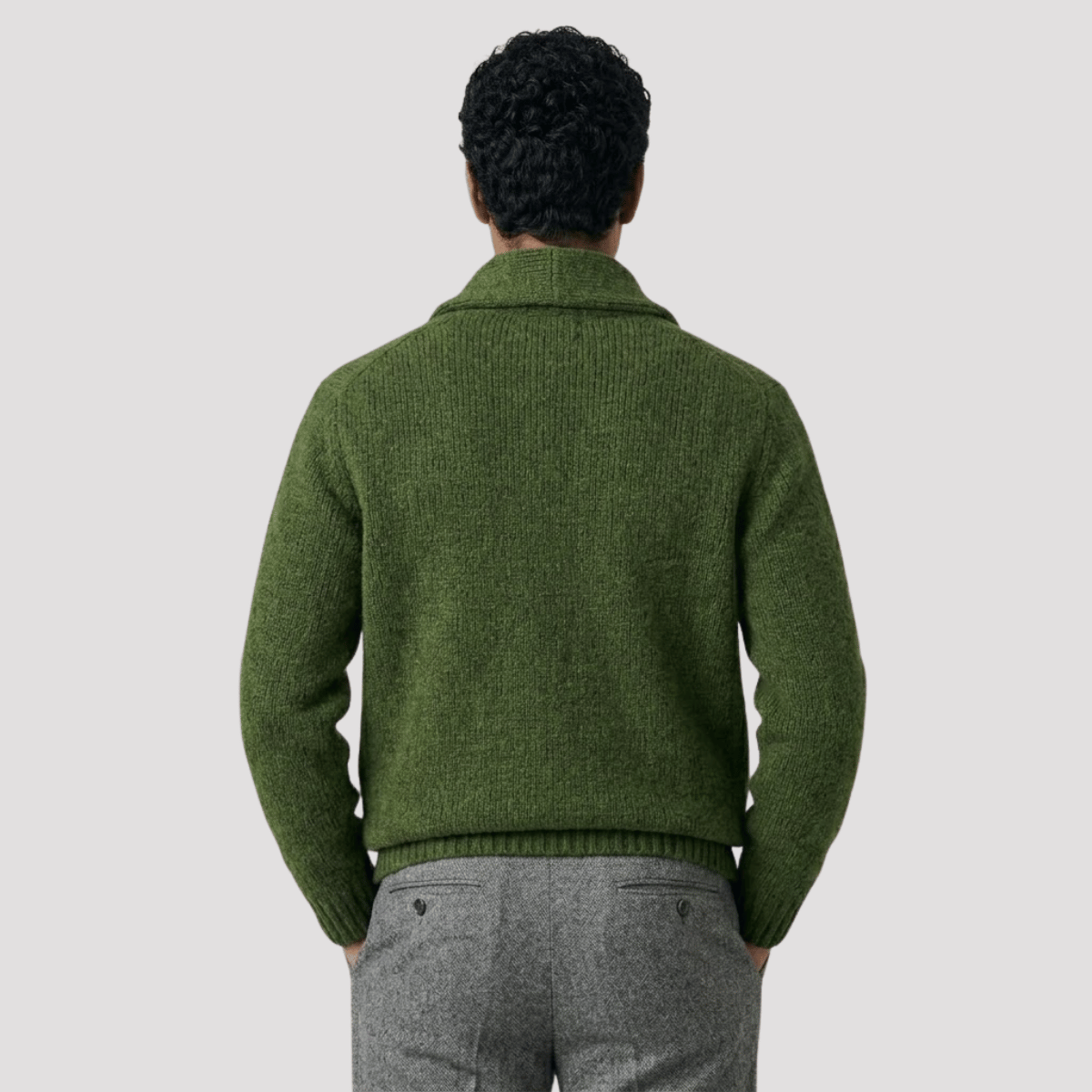 Cardigan Masculino de Tricot com Botão