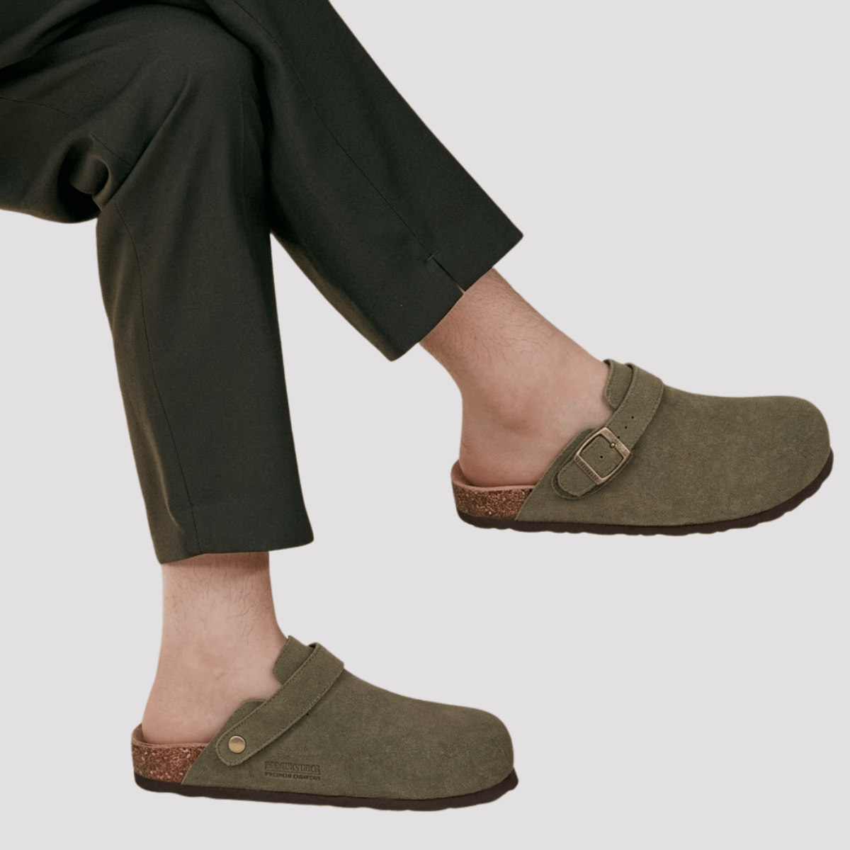 Sandália Clog Maculina Verde Musgo