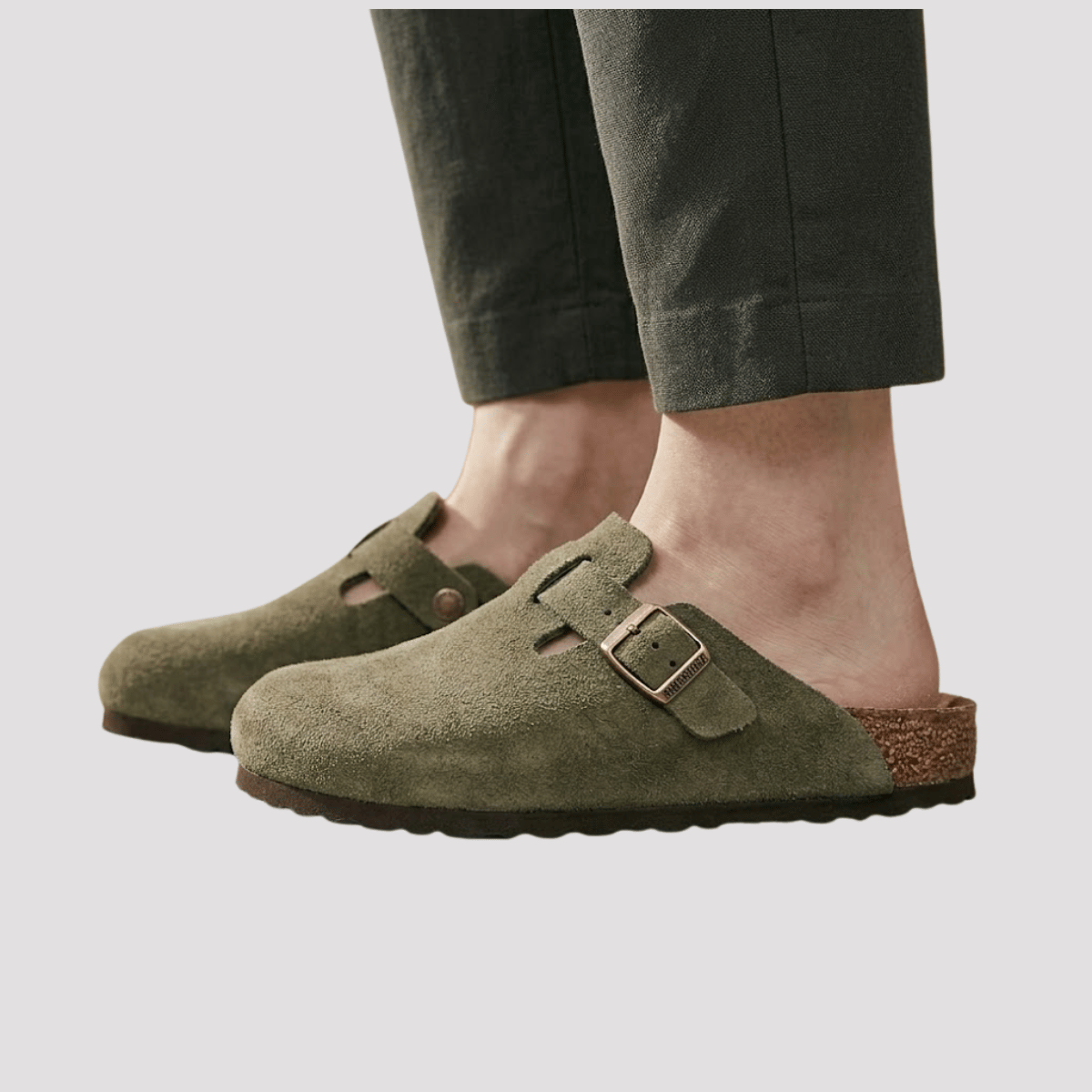 Sandália Clog Maculina Verde Musgo