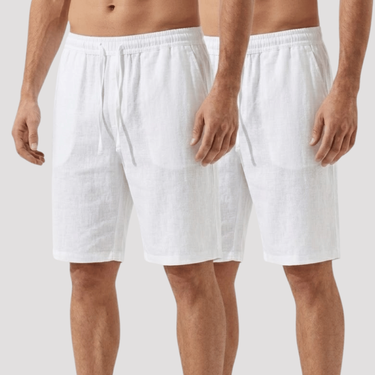 Kit 2 Bermudas de Linho Masculina Branca