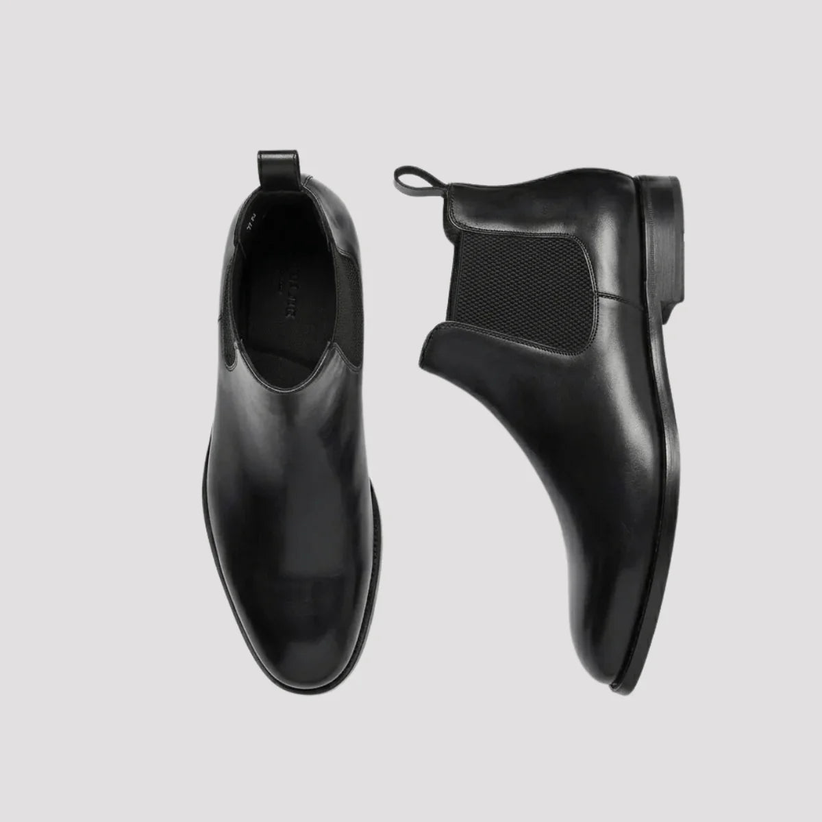 Bota Chelsea Masculina Preta com Salto