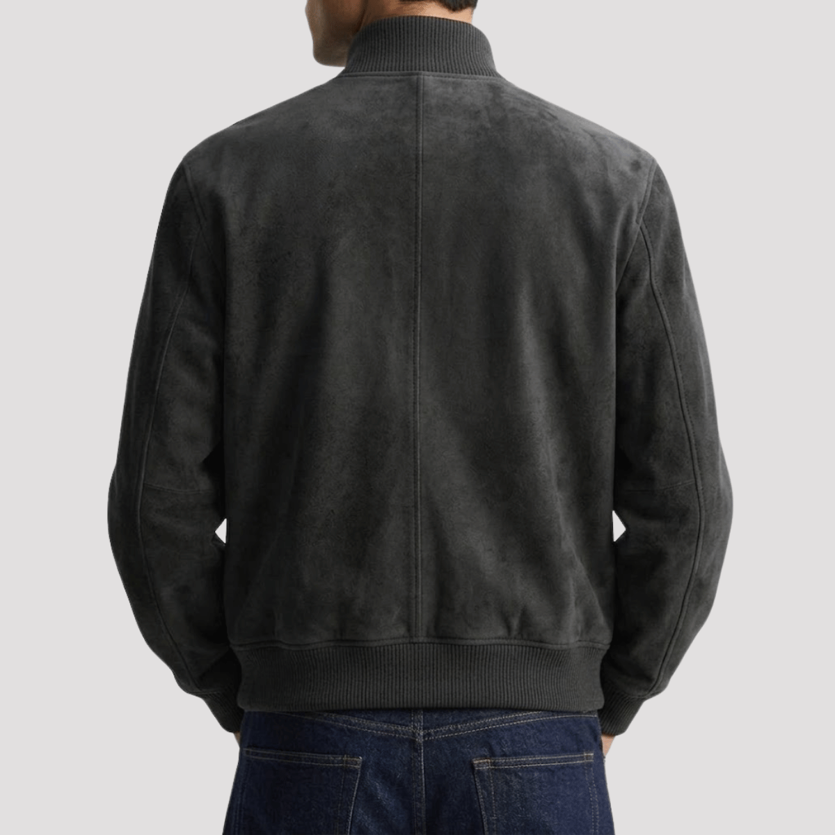 Jaqueta Masculina de Camurça com Ziper