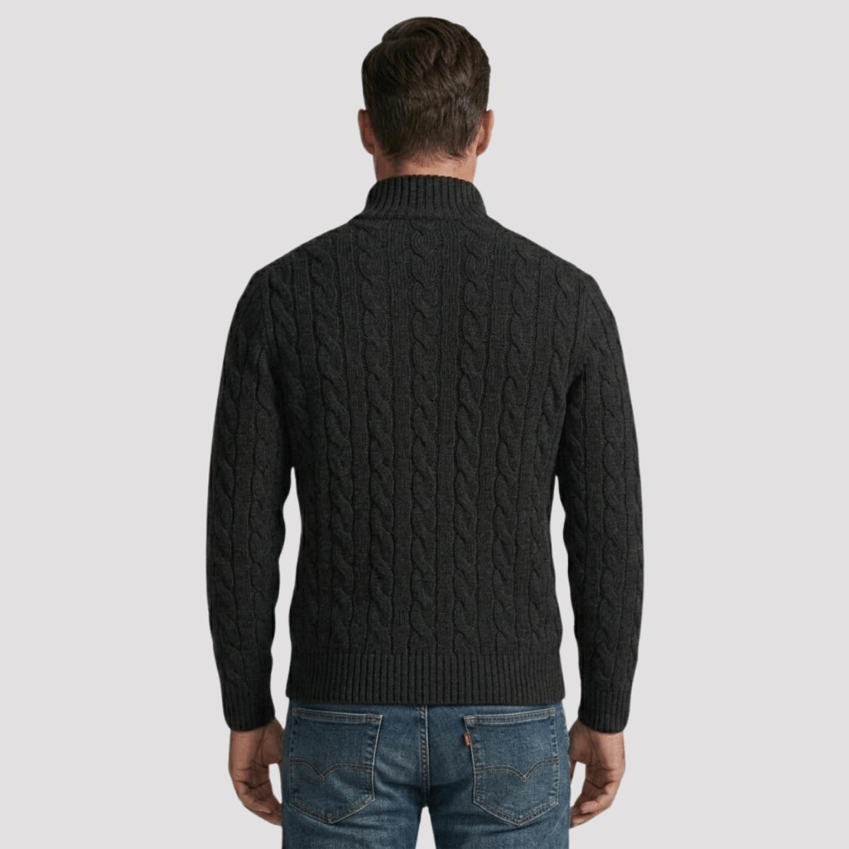Suéter Quarter Zip Masculino Texturizado