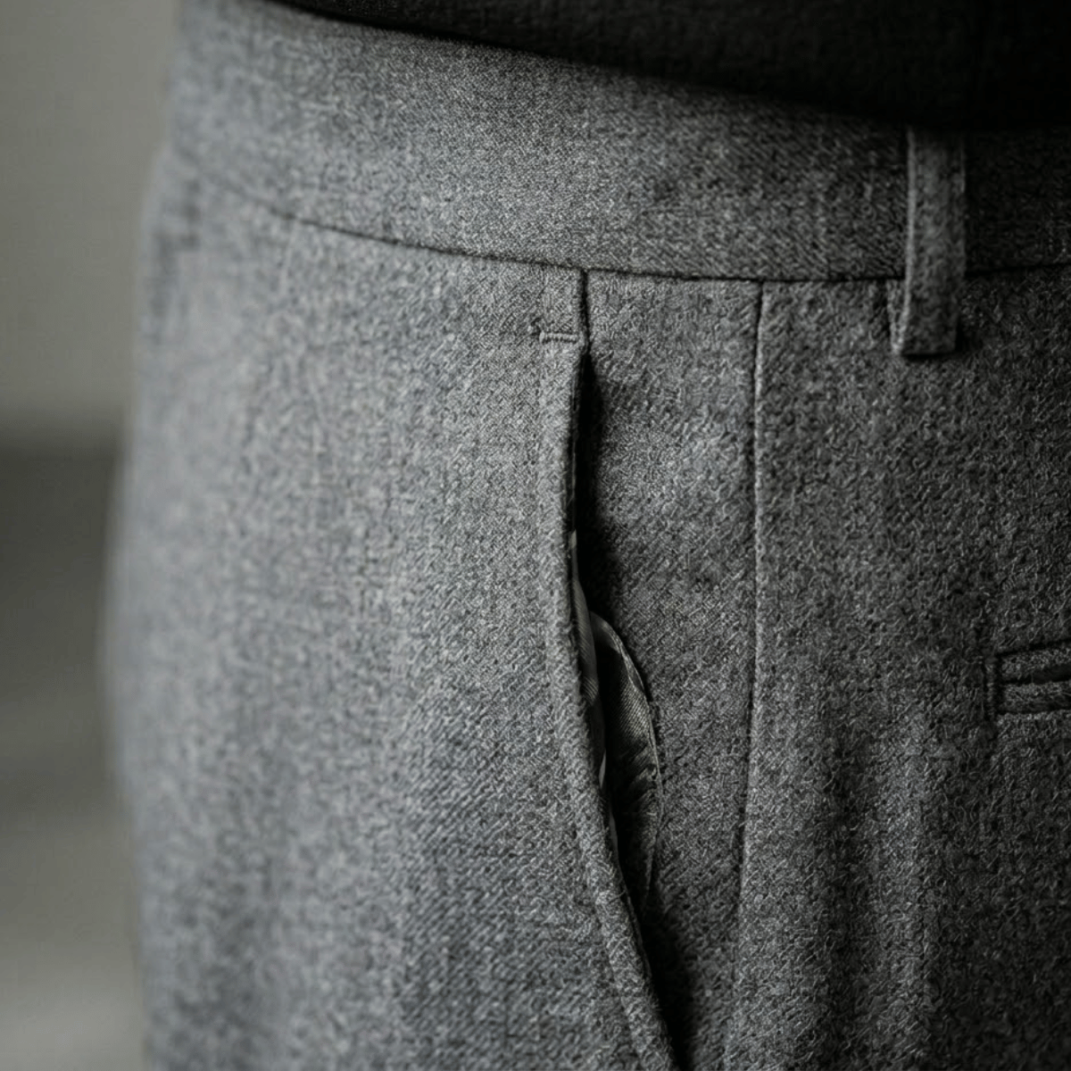 Conjunto Sobretudo Masculino de Lã + Calça de Alfaiataria Cinza