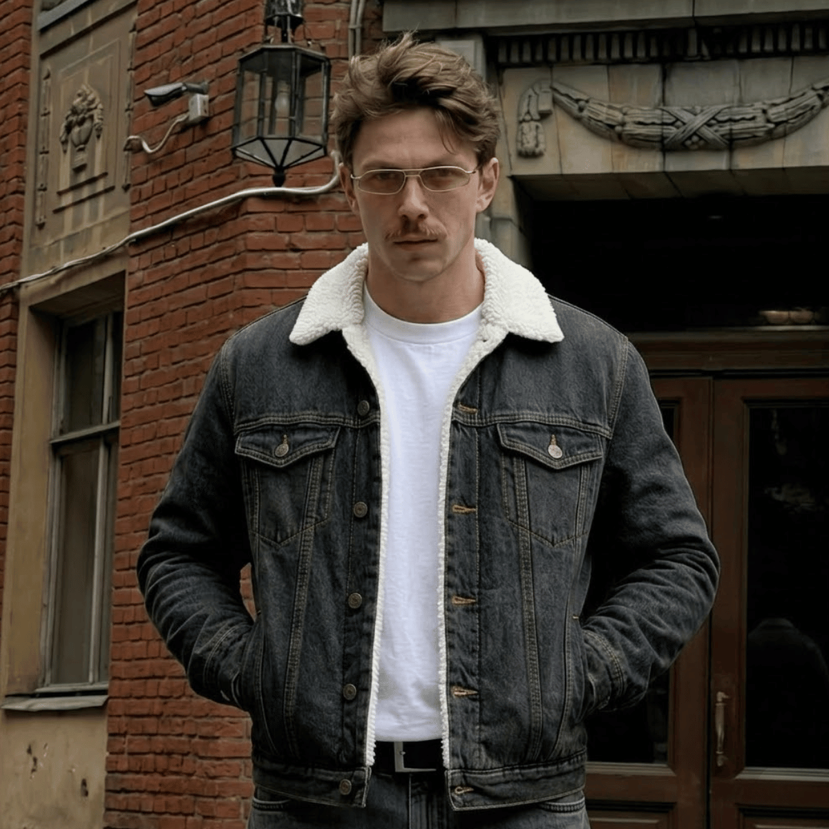 Jaqueta Jeans Masculina Forrada Preta