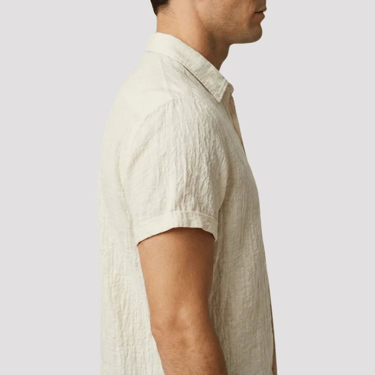 Camisa Manga Curta de Linho