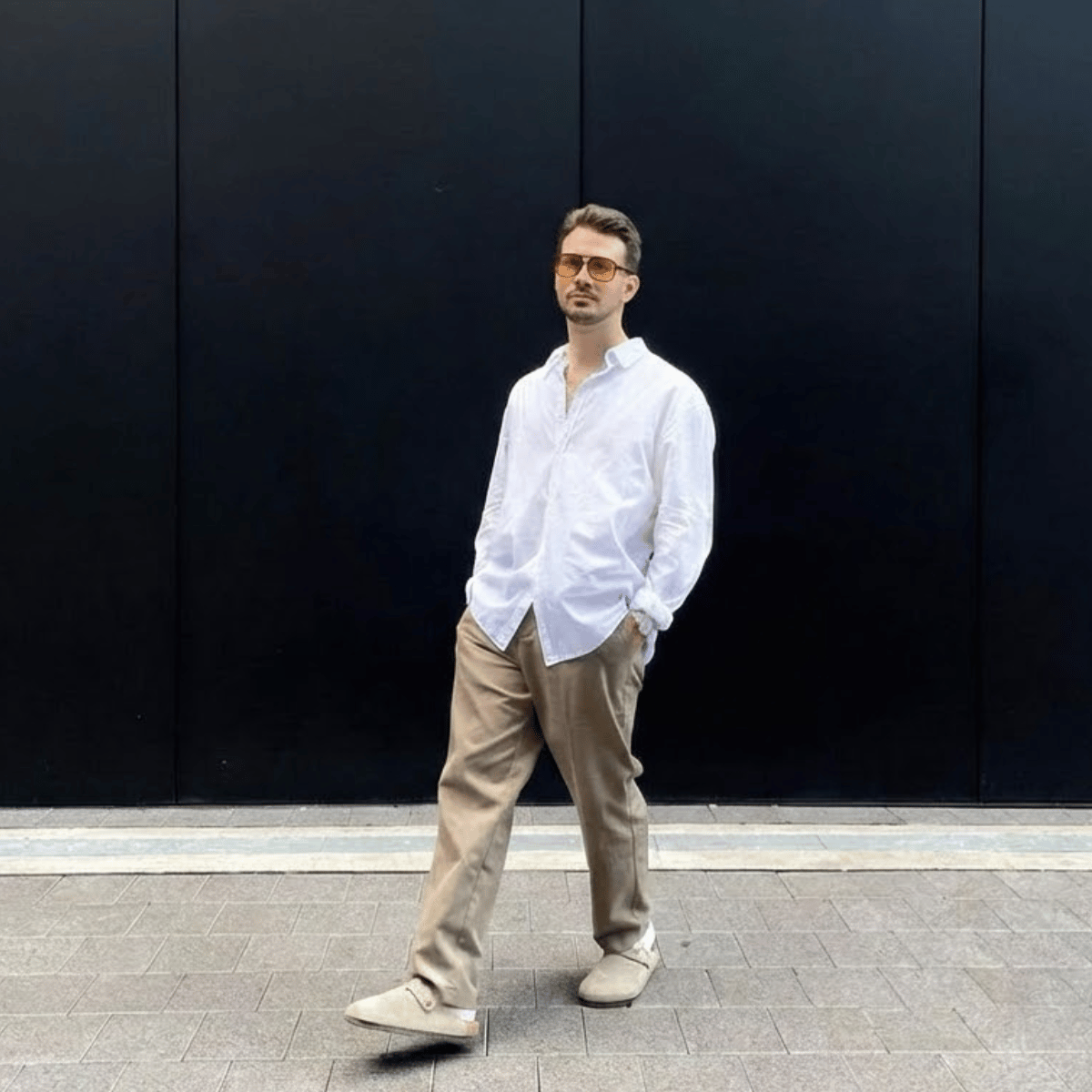 Sandália Clog Maculina de Camurça