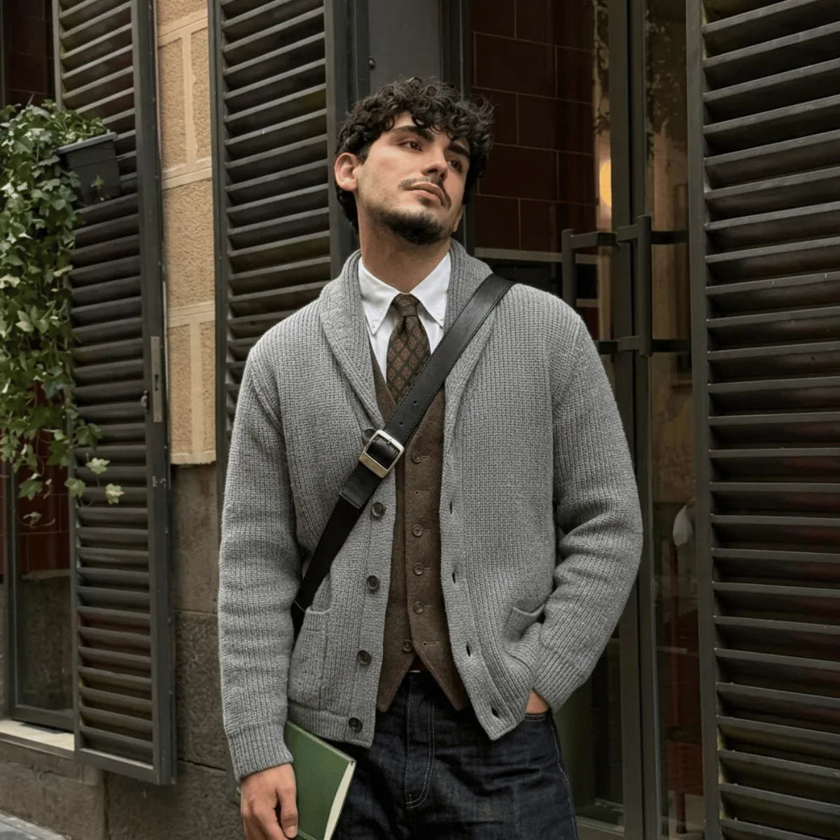 Cardigan Masculino Tricot Flanelado