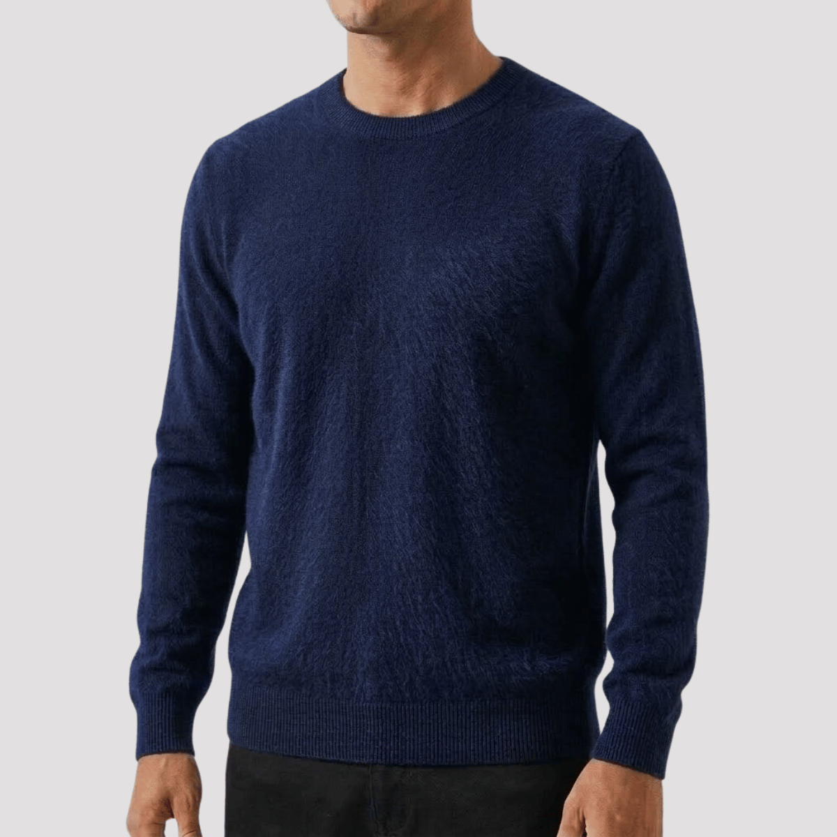 Suéter Masculino de Caxemira Gola U