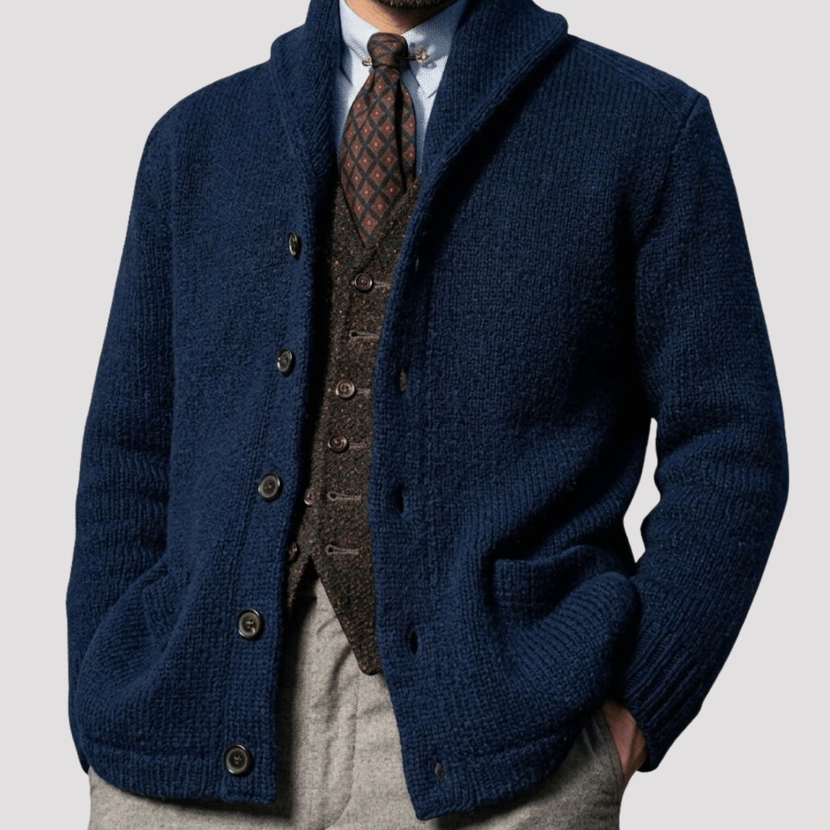 Cardigan Masculino de Tricot