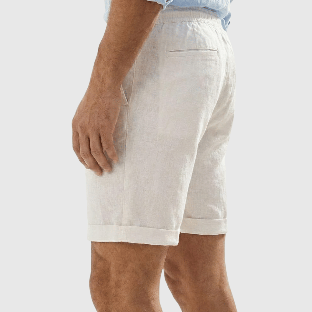 Bermuda de Linho Masculina Reta